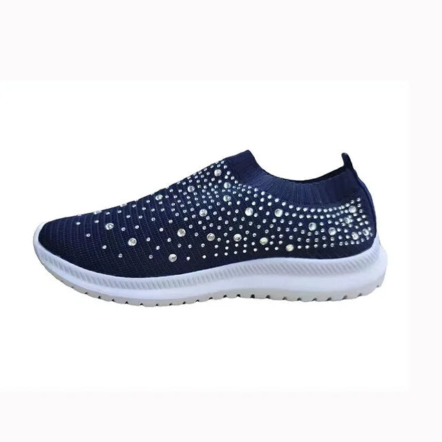 Vulcanised Shoes Sneakers Women's Trainers Knitted Sneakers Women's Slip-on