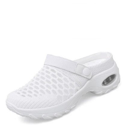 Women's Air Cushion Platform Mesh Mules Sneaker Sandals