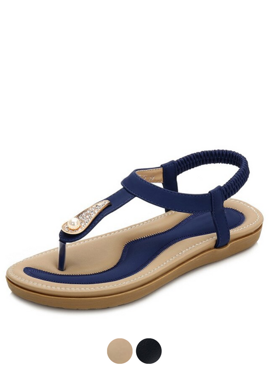 Flat Sandals Shoes with Elastic Strap