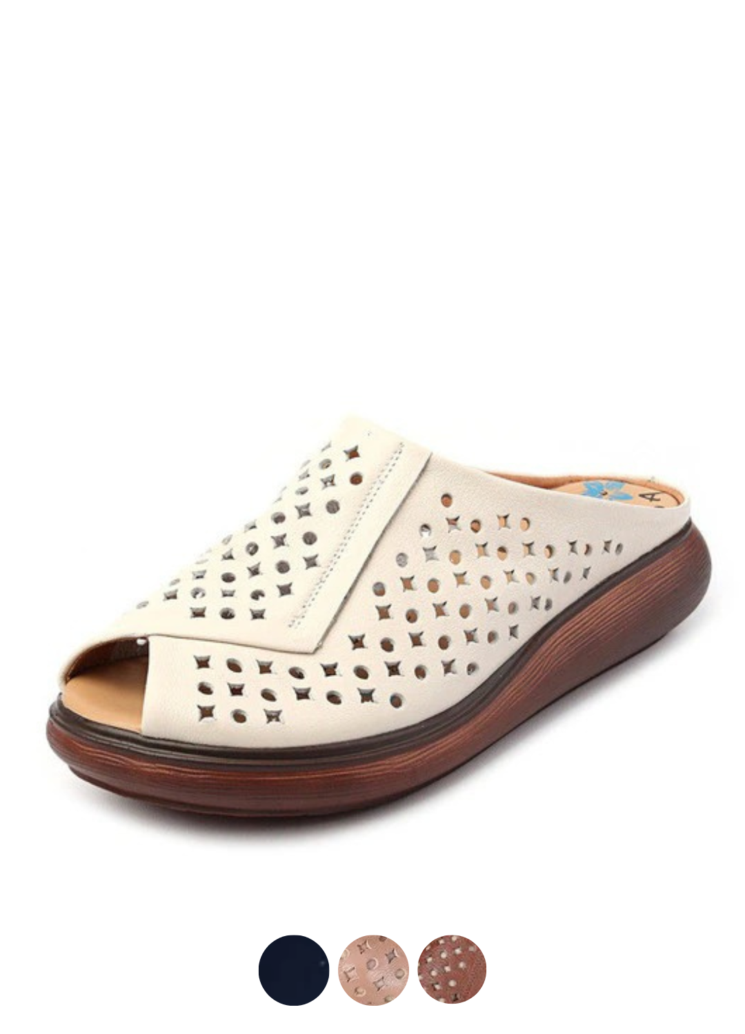 Perforated Slide Sandals for Women