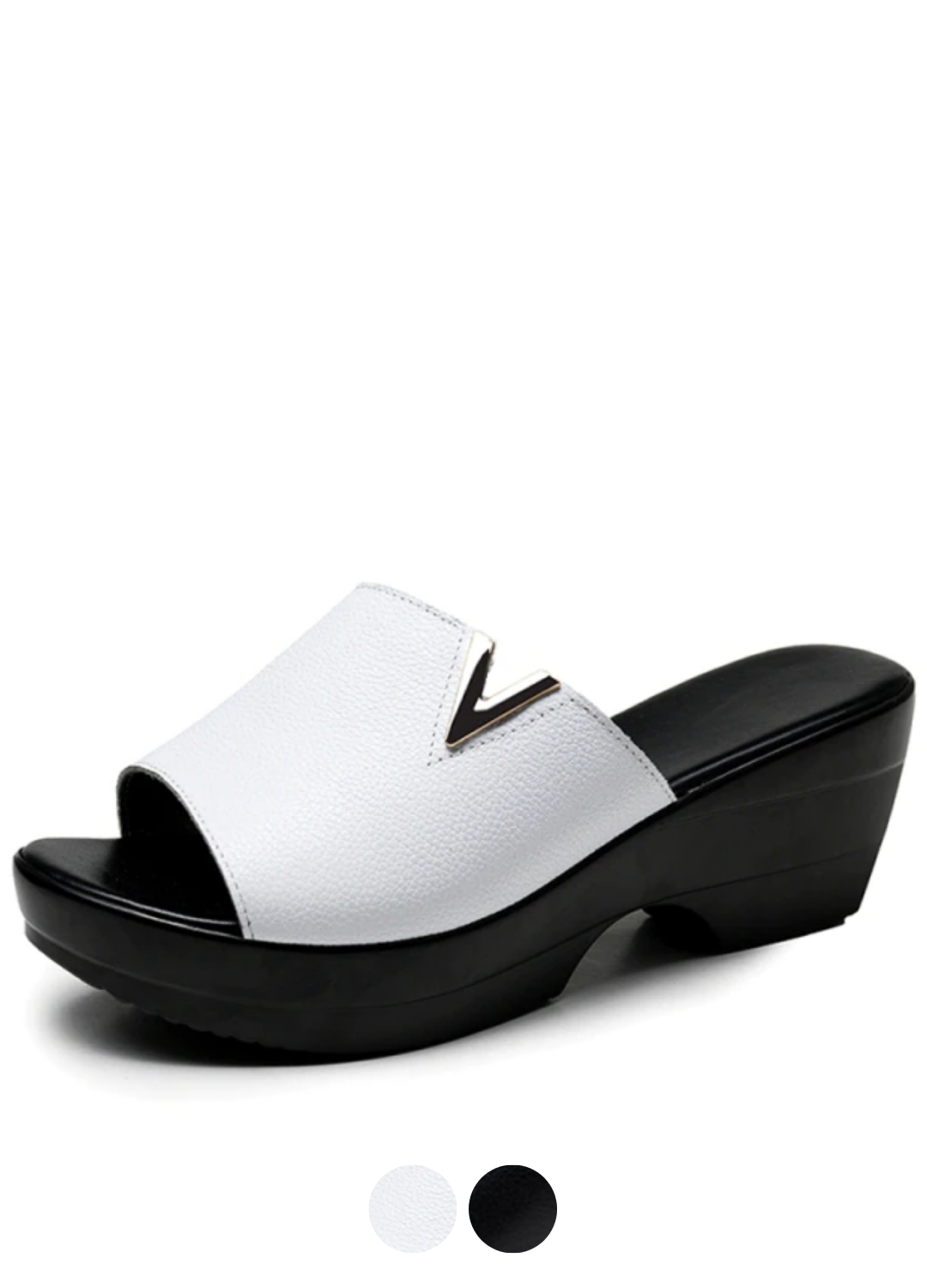 Women's Mid-heel Slip-on Sandals