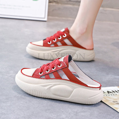 Women's Closed Toe Half Sneaker Slippers