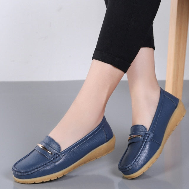 Women's solid colour flat shoes