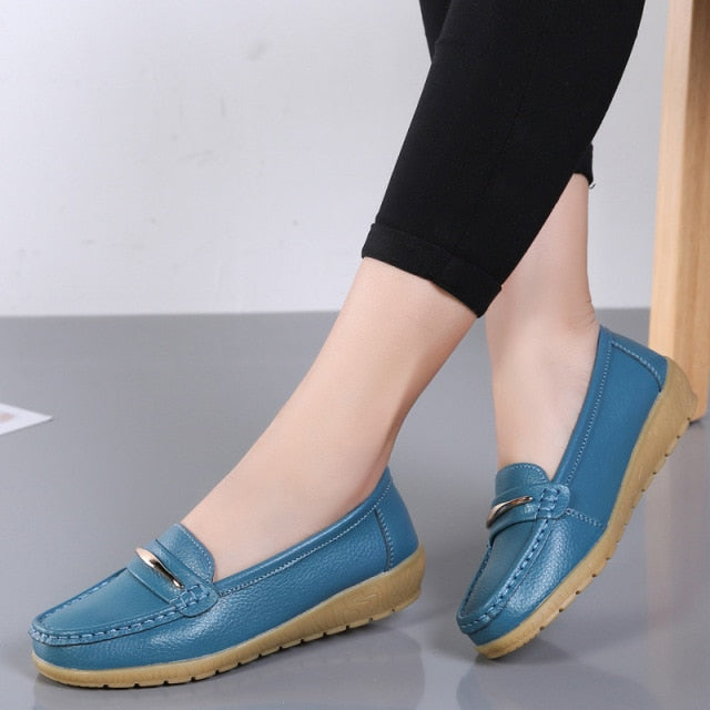 Women's solid colour flat shoes