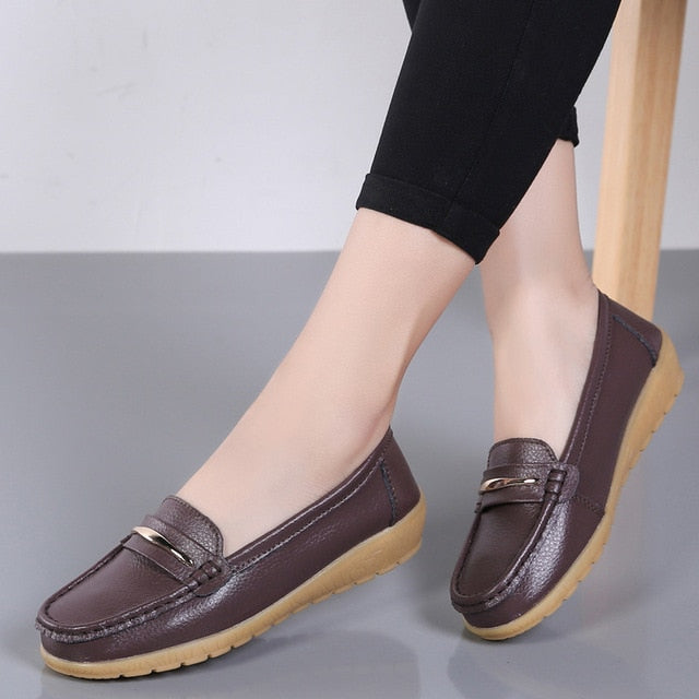 Women's solid colour flat shoes