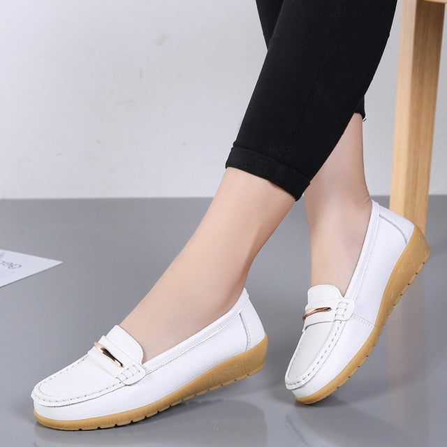 Women's solid colour flat shoes