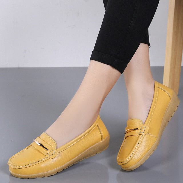 Women's solid colour flat shoes