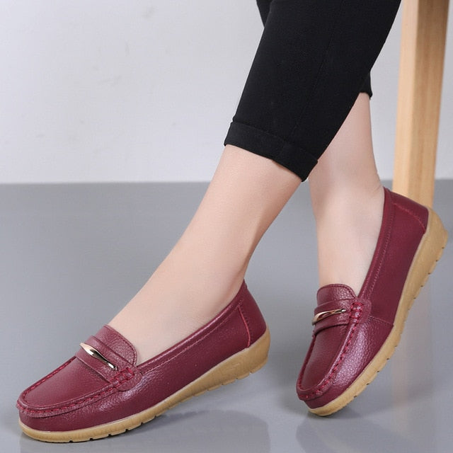 Women's solid colour flat shoes