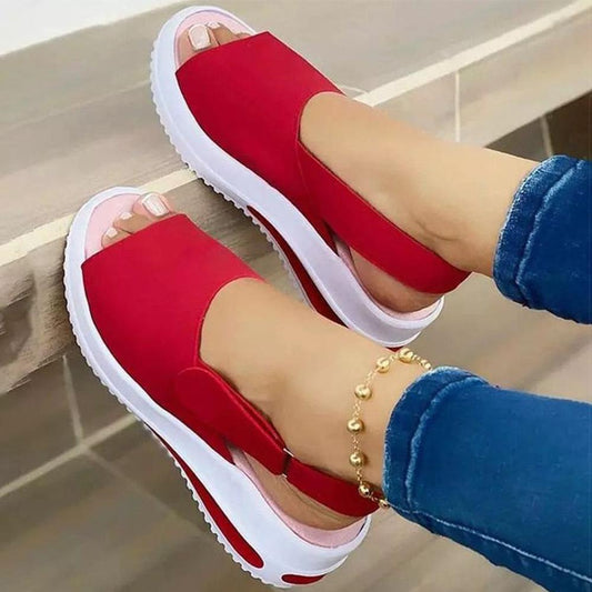 Women Platform Fish Mouth Flat Sandals