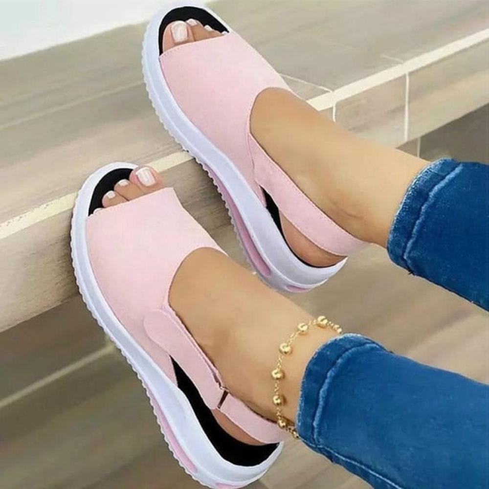 Women Platform Fish Mouth Flat Sandals