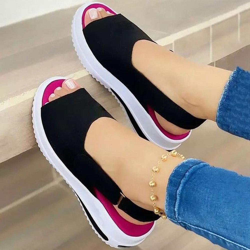 Women Platform Fish Mouth Flat Sandals