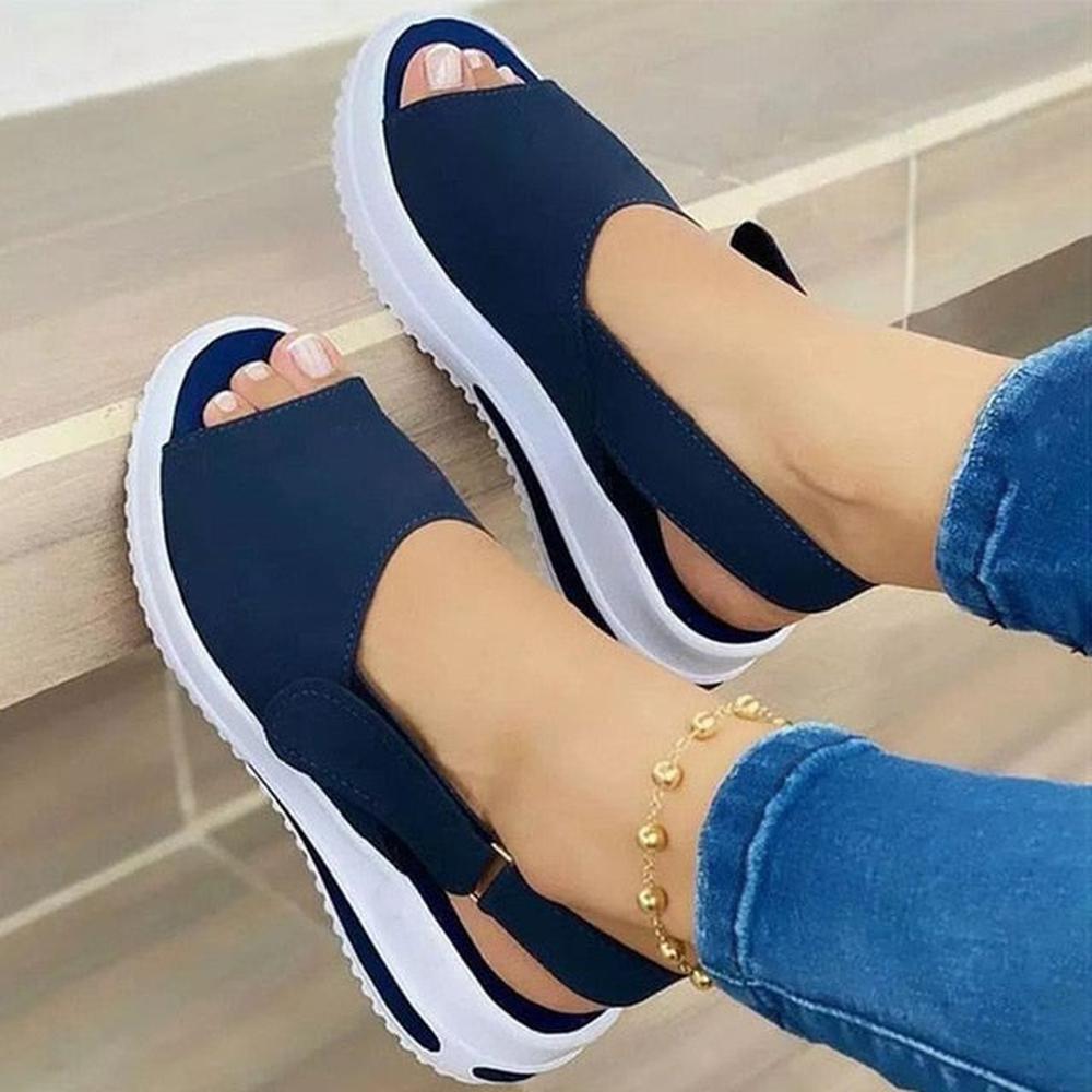 Women Platform Fish Mouth Flat Sandals