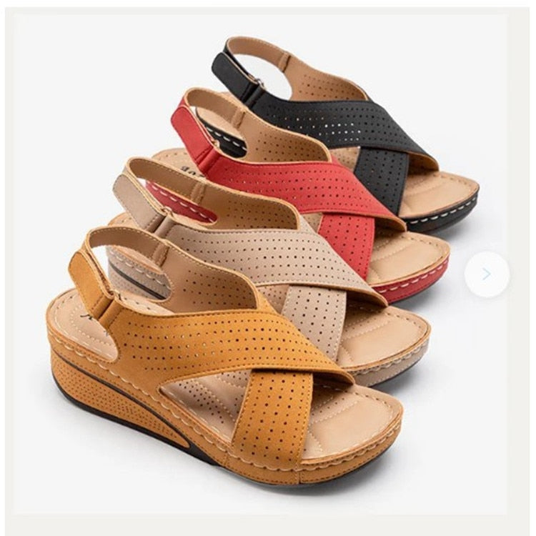 Sandals with open toe orthotics