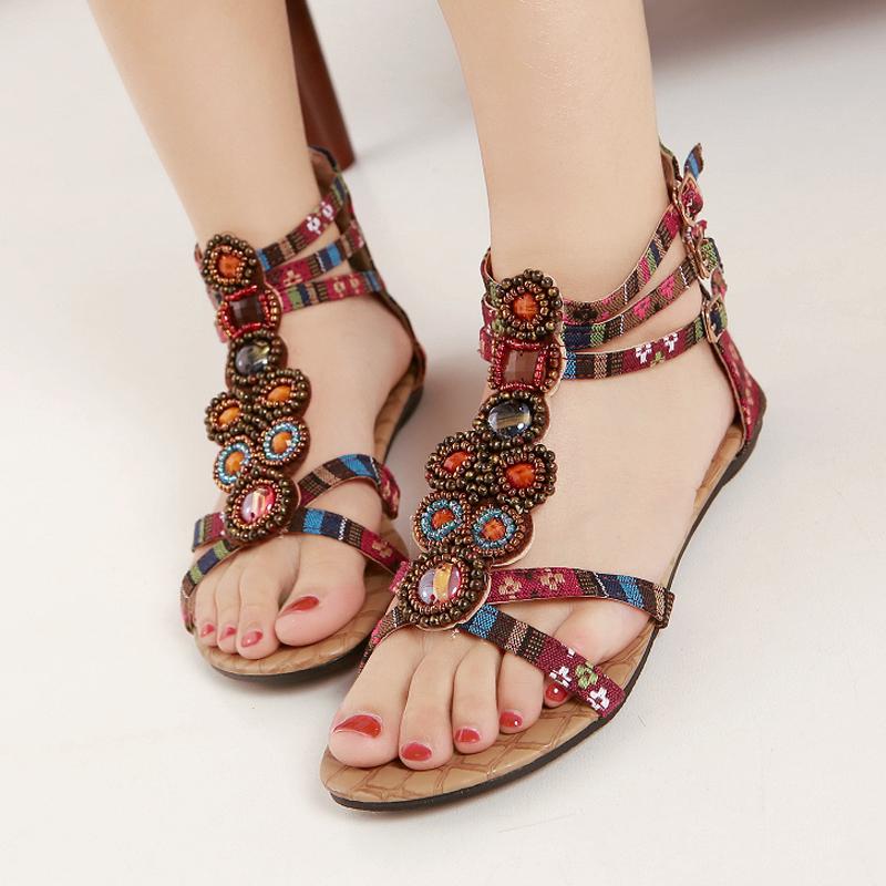 Women Summer Flat Buckle Sandals