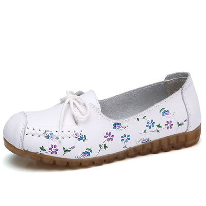 Womens Leather Floral Shoes