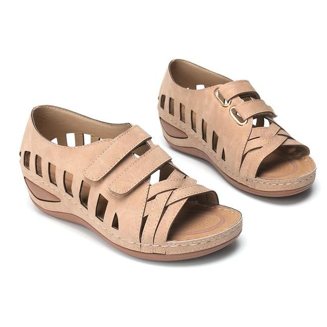 Orthopedic suede sandals