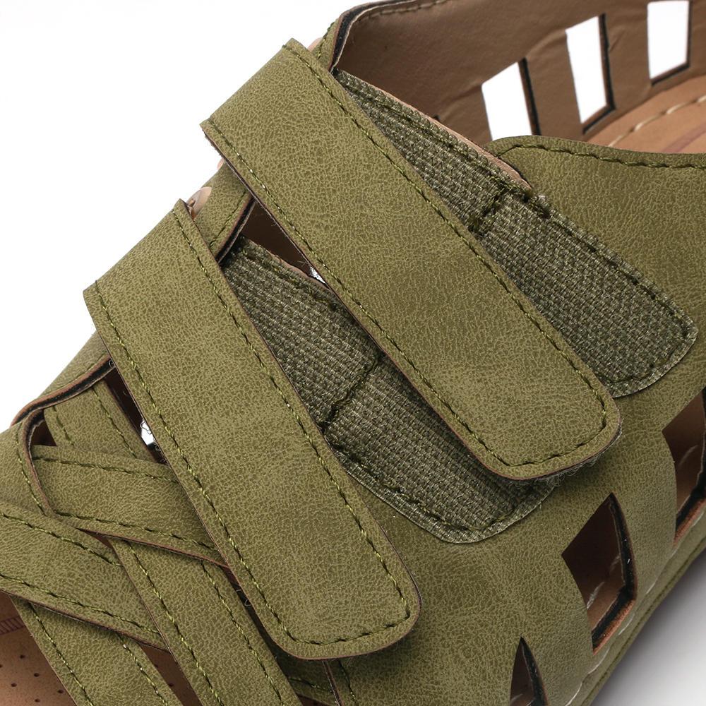 Orthopedic suede sandals