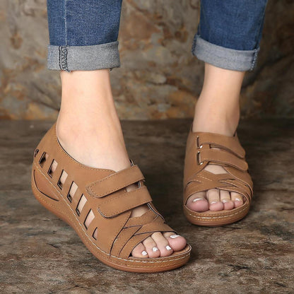 Orthopedic suede sandals