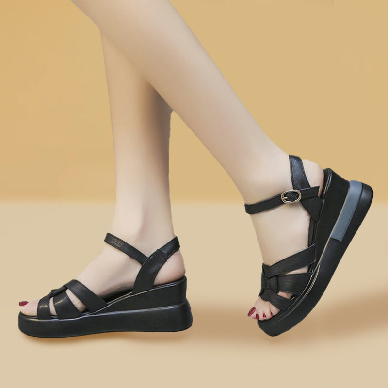 Hollow Buckle Sandals