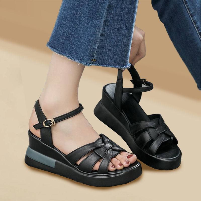 Hollow Buckle Sandals