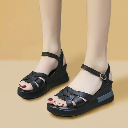 Hollow Buckle Sandals