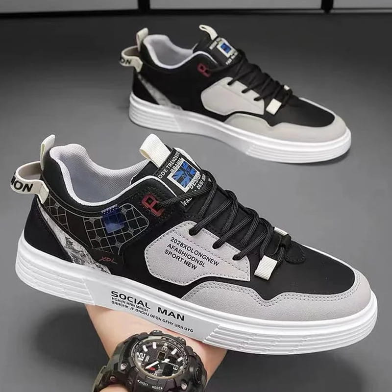 Men flat high top sneakers