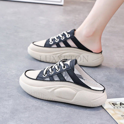 Women's Closed Toe Half Sneaker Slippers