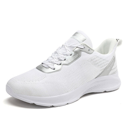 Womens Knitted Lace-up Breathable Sneakers